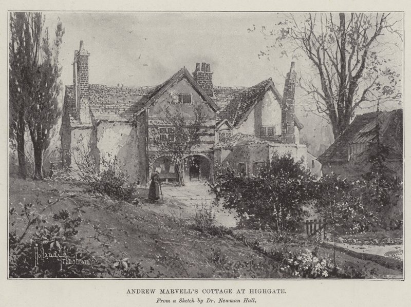 La cabaña de Andrew Marvell en Highgate de Joseph Holland Tringham