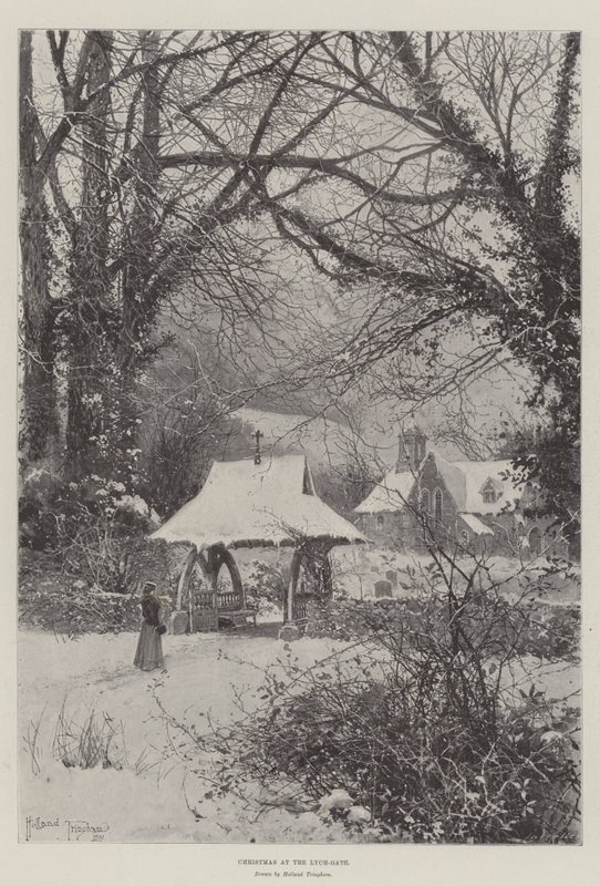 Navidad en la puerta del cementerio de Joseph Holland Tringham