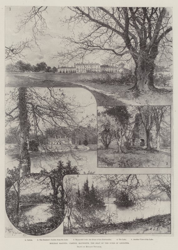 Refugios de vacaciones, Carton, Maynooth, la sede del Duque de Leinster de Joseph Holland Tringham