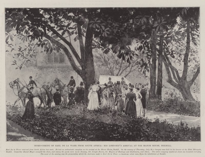 Regreso a Casa del Conde de la Warr desde Sudáfrica, la Llegada de Su Señoría a la Casa Solariega, Bexhill de Joseph Holland Tringham