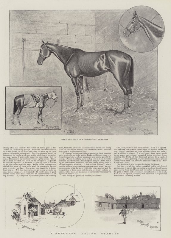Establos de carreras de Kingsclere de Joseph Holland Tringham