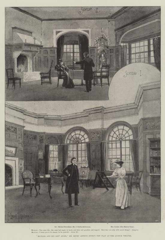 Miguel y su ángel perdido, nueva obra de Mr. Henry Arthur Jones en el Teatro Lyceum de Joseph Holland Tringham