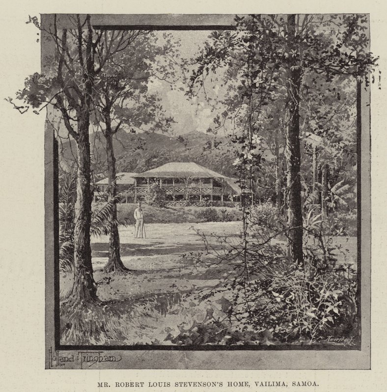 Casa del Sr. Robert Louis Stevenson, Vailima, Samoa de Joseph Holland Tringham