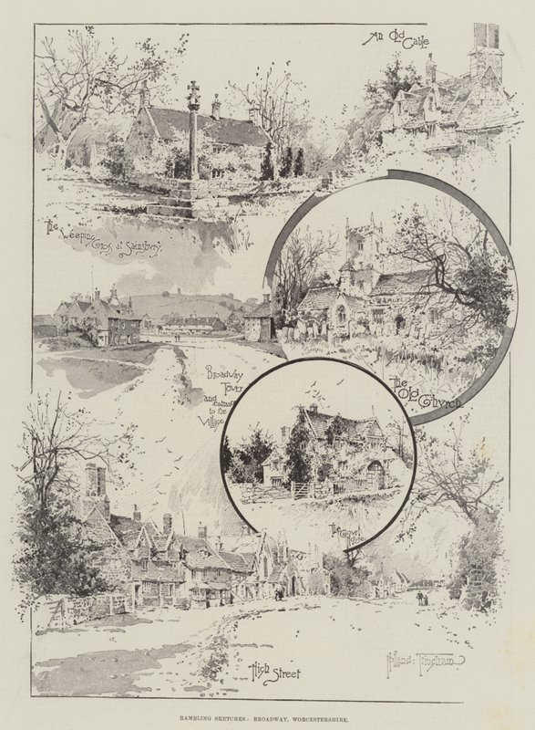 Bocetos Ambulantes, Broadway, Worcestershire de Joseph Holland Tringham