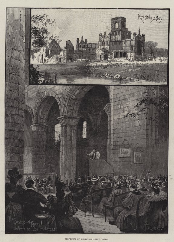 Reapertura de la Abadía de Kirkstall, Leeds de Joseph Holland Tringham