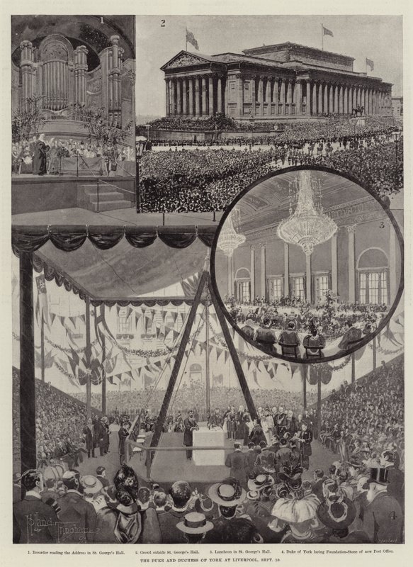 El Duque y la Duquesa de York en Liverpool, 10 de septiembre de Joseph Holland Tringham