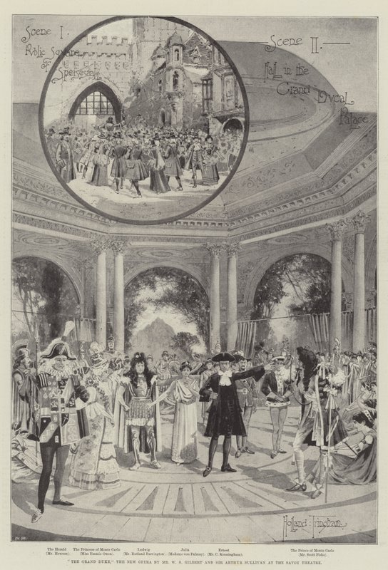 El Gran Duque, la nueva ópera del Sr. W.S. Gilbert y Sir Arthur Sullivan en el Teatro Savoy de Joseph Holland Tringham