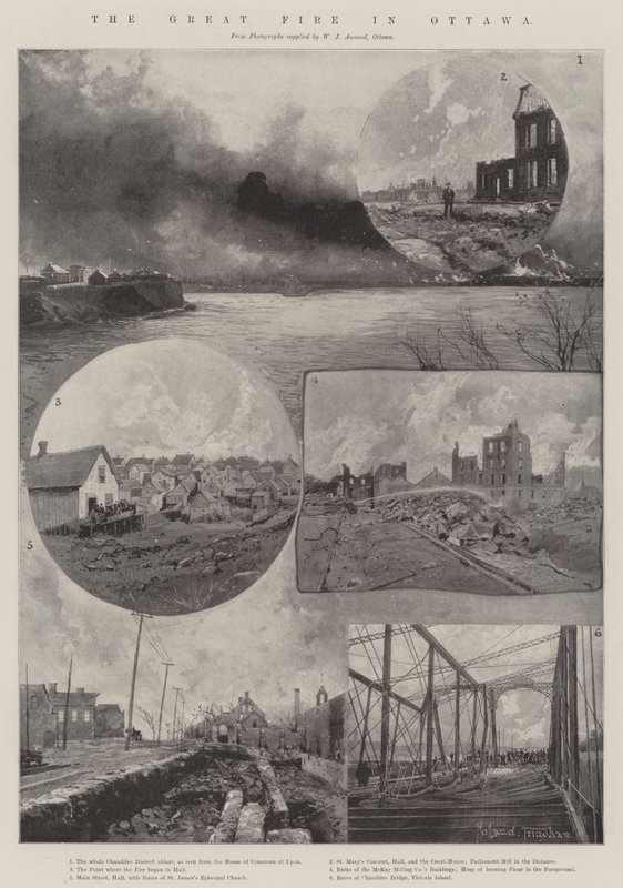El Gran Incendio en Ottawa de Joseph Holland Tringham