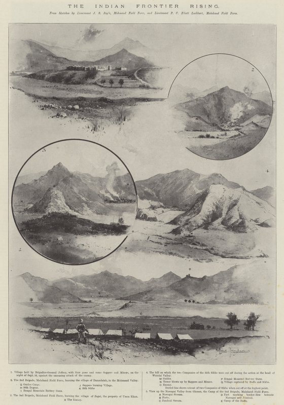 El levantamiento de la frontera india de Joseph Holland Tringham