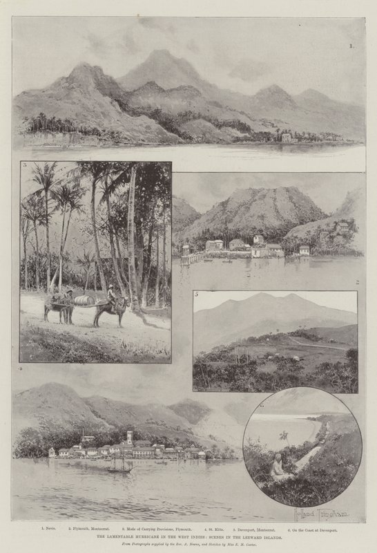 El lamentable huracán en las Indias Occidentales, escenas en las Islas de Sotavento de Joseph Holland Tringham