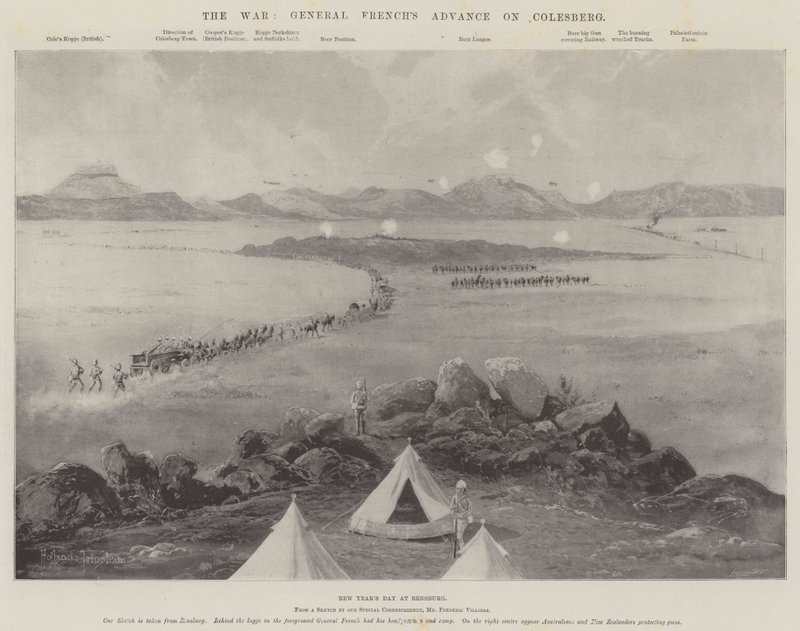 La guerra, el avance del General French en Colesberg de Joseph Holland Tringham