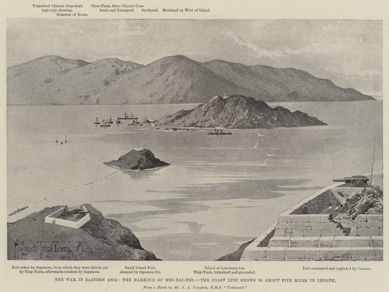 La guerra en Asia Oriental, el puerto de Wei-hai-Wei de Joseph Holland Tringham