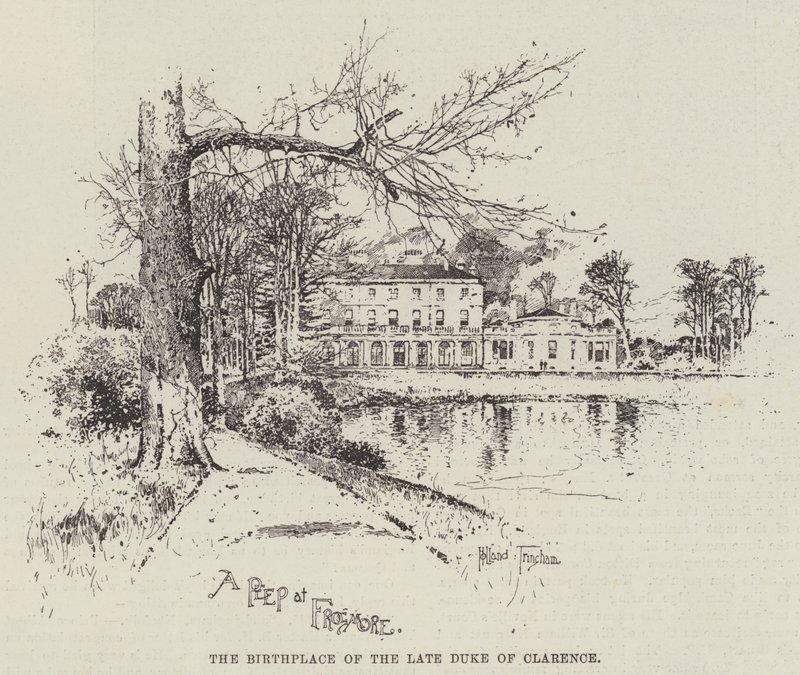 El difunto Duque de Clarence y Avondale, el lugar de nacimiento del difunto Duque de Clarence de Joseph Holland Tringham