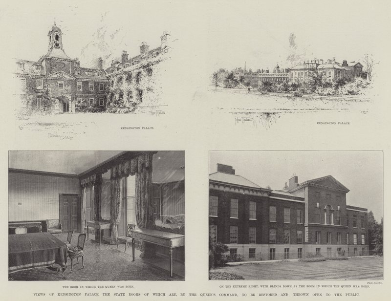 Vistas del Palacio de Kensington, las Salas de Estado que, por orden de la Reina, serán restauradas y abiertas al público de Joseph Holland Tringham