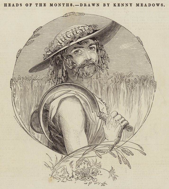 Cabezas de los meses de Joseph Kenny Meadows