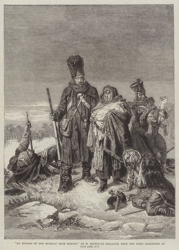 Un Episodio de la Retirada de Moscú de Joseph Louis Hippolyte Bellange