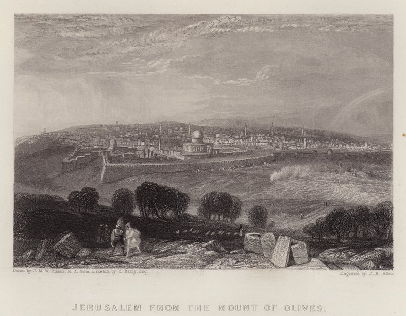 Jerusalén desde el Monte de los Olivos de Joseph Mallord William (after) Turner