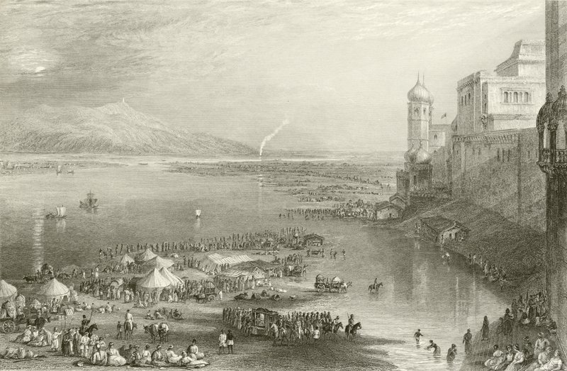 Peregrinos en la feria sagrada de Hurdwar de Joseph Mallord William Turner