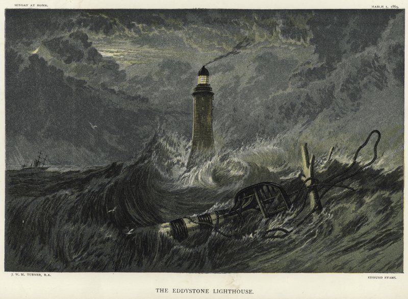 El faro de Eddystone en las rocas de Eddystone de Joseph Mallord William Turner