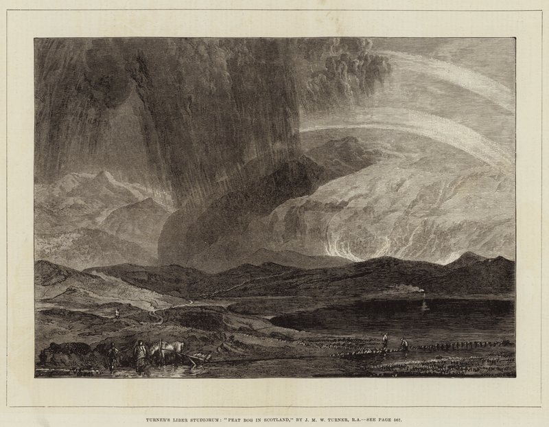 Liber Studiorum de Turner, Pantano de Turba en Escocia de Joseph Mallord William Turner
