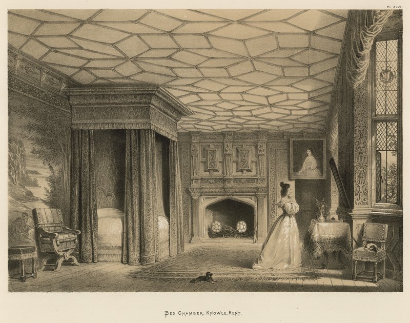 Dormitorio, Knowle, Kent de Joseph Nash
