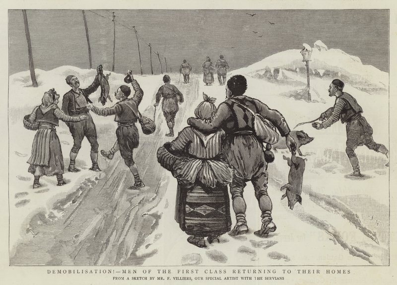 ¡Desmovilización! Hombres de primera clase regresando a sus hogares de Joseph Nash