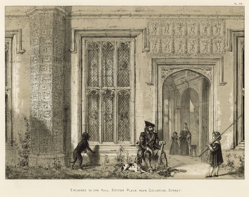 Entrada al Salón, Sutton Place, cerca de Guildford, Surrey de Joseph Nash