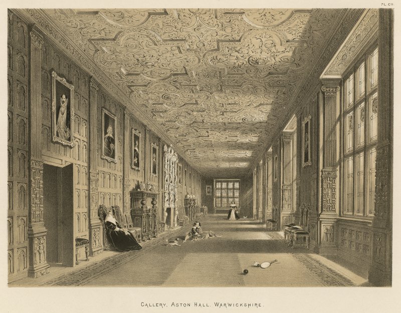 Galería, Aston Hall, Warwickshire de Joseph Nash