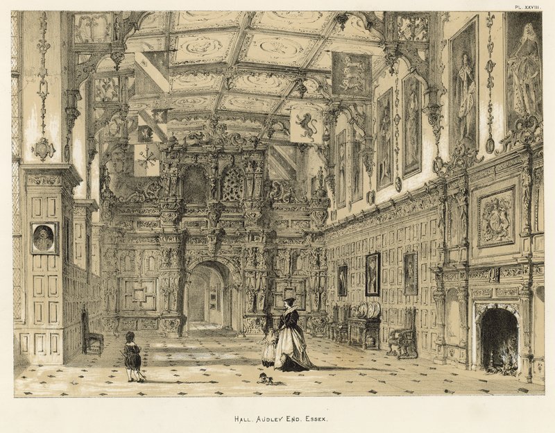 Salón, Audley End, Essex de Joseph Nash