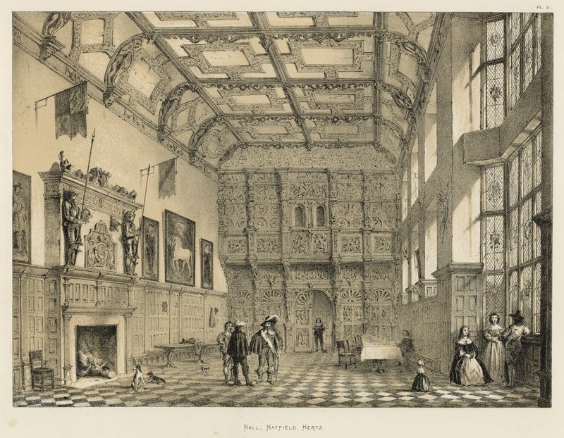 Hall, Hatfield, Herts de Joseph Nash