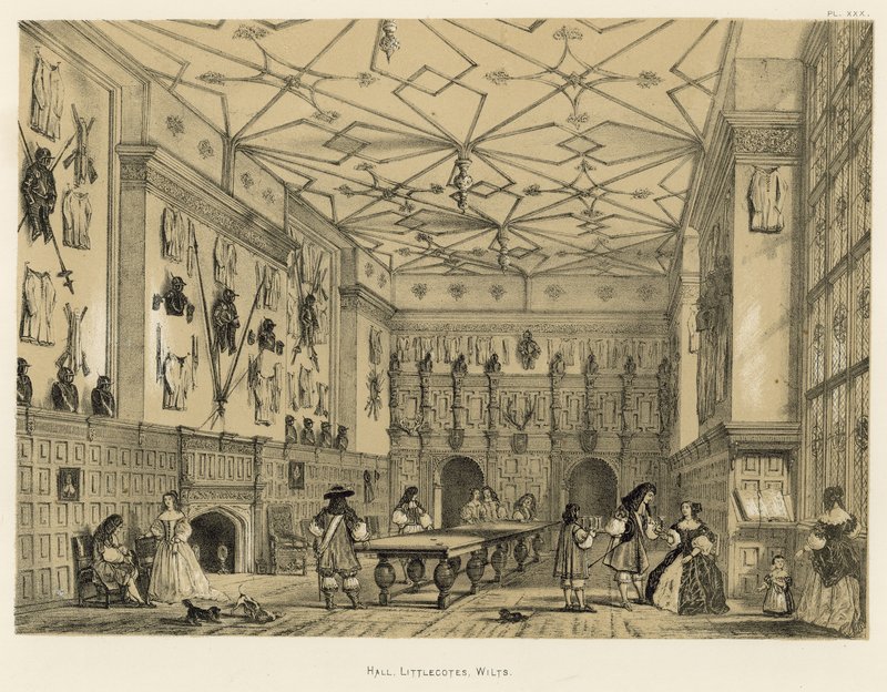 Salón, Littlecotes, Wilts de Joseph Nash