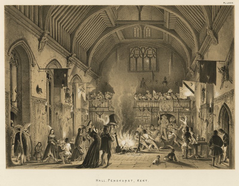 Salón, Penshurst, Kent de Joseph Nash