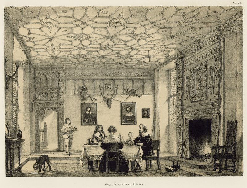 Salón, Wakehurst, Sussex de Joseph Nash