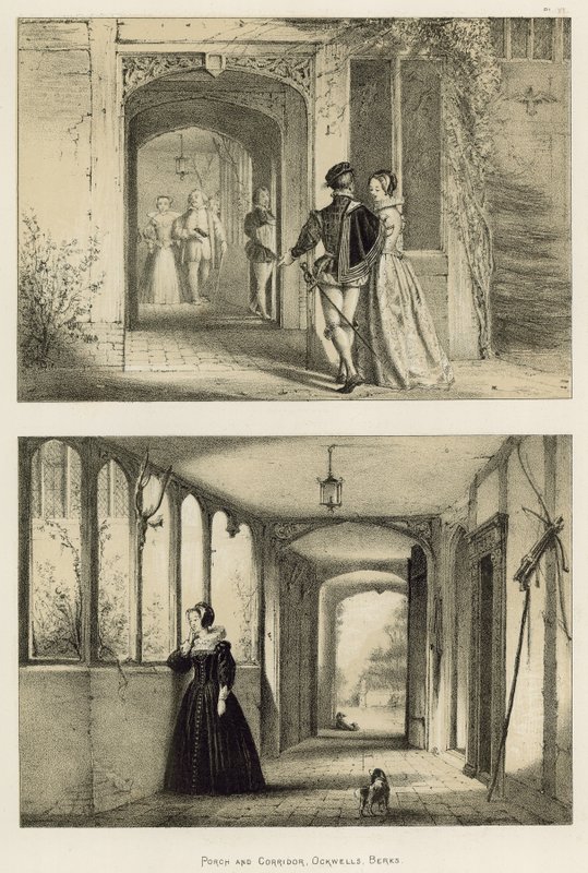 Porche y Pasillo, Ockwells, Berks de Joseph Nash