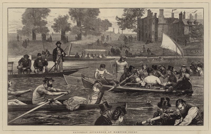Sábado por la tarde en Hampton Court de Joseph Nash