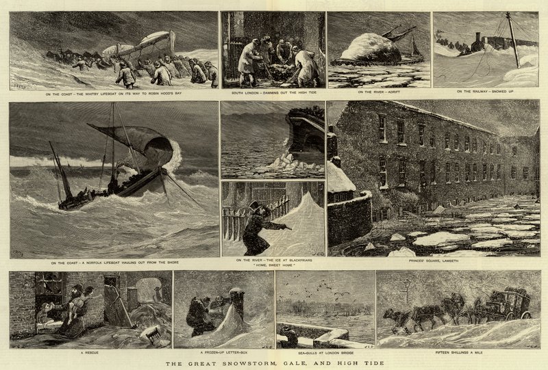 La Gran Tormenta de Nieve, Vendaval y Marea Alta de Joseph Nash