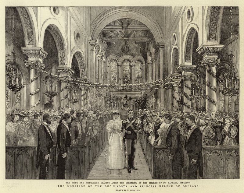 El matrimonio del Duque de Aosta y la Princesa Helena de Orleans de Joseph Nash