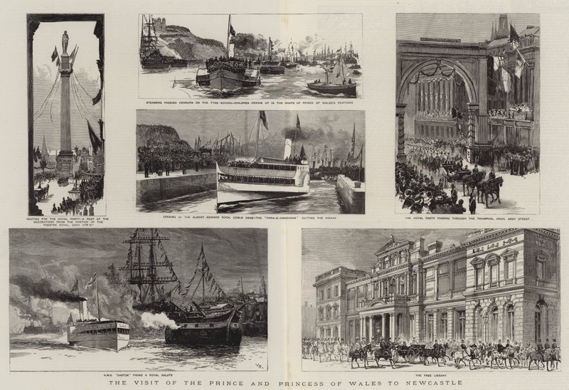 La visita del Príncipe y la Princesa de Gales a Newcastle de Joseph Nash