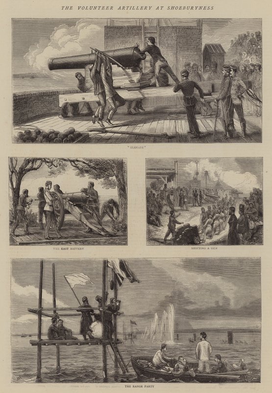 La artillería voluntaria en Shoeburyness de Joseph Nash
