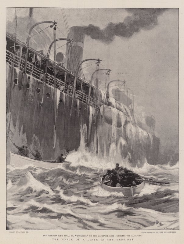 El naufragio de un transatlántico en las Hébridas de Joseph Nash
