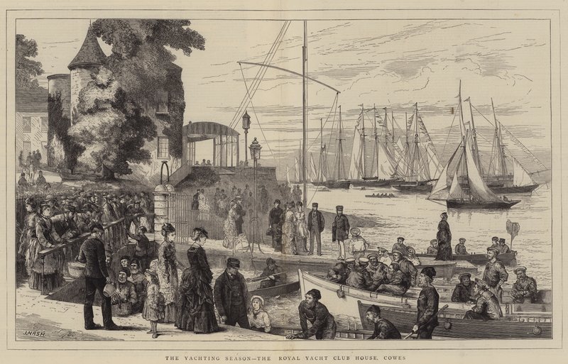 La temporada de yates, la Casa del Royal Yacht Club, Cowes de Joseph Nash