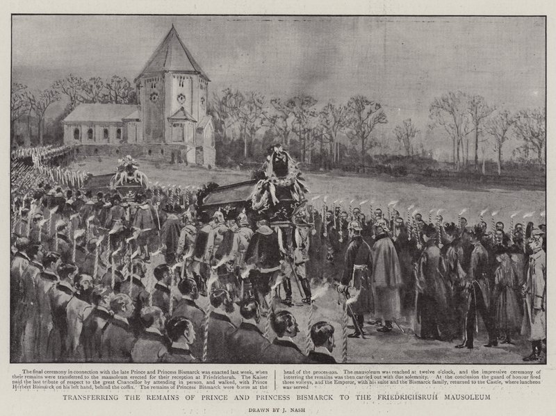 Traslado de los restos del Príncipe y la Princesa Bismarck al Mausoleo de Friedrichsruh de Joseph Nash