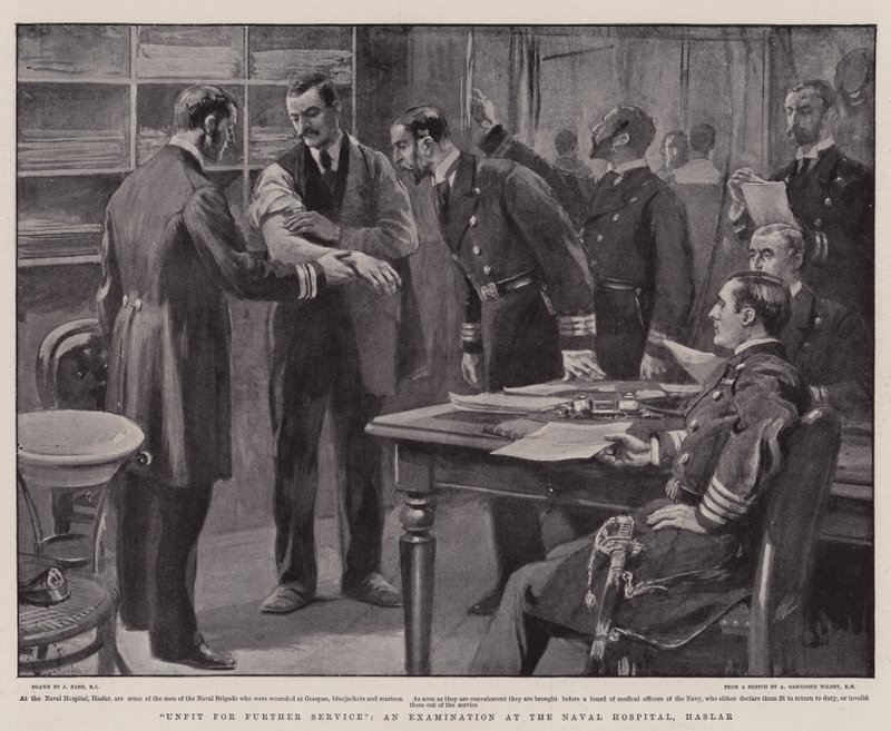 No apto para más servicio, un examen en el Hospital Naval, Haslar de Joseph Nash