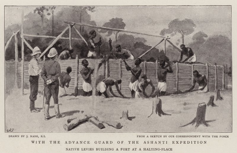 Con la vanguardia de la expedición Ashanti de Joseph Nash