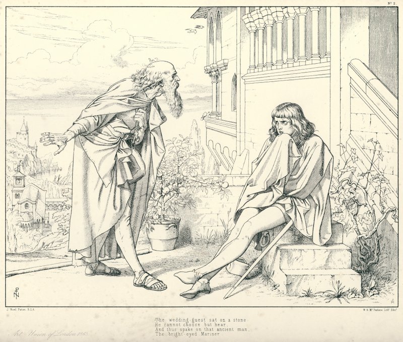 Ilustración para La Balada del Viejo Marinero de Coleridge de Joseph Noel (after) Paton