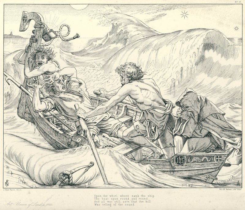 Ilustración para La Balada del Viejo Marinero de Coleridge de Joseph Noel (after) Paton