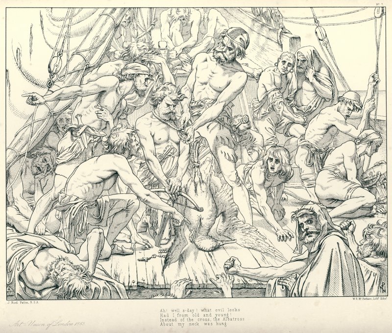 Ilustración para La Balada del Viejo Marinero de Coleridge de Joseph Noel (after) Paton
