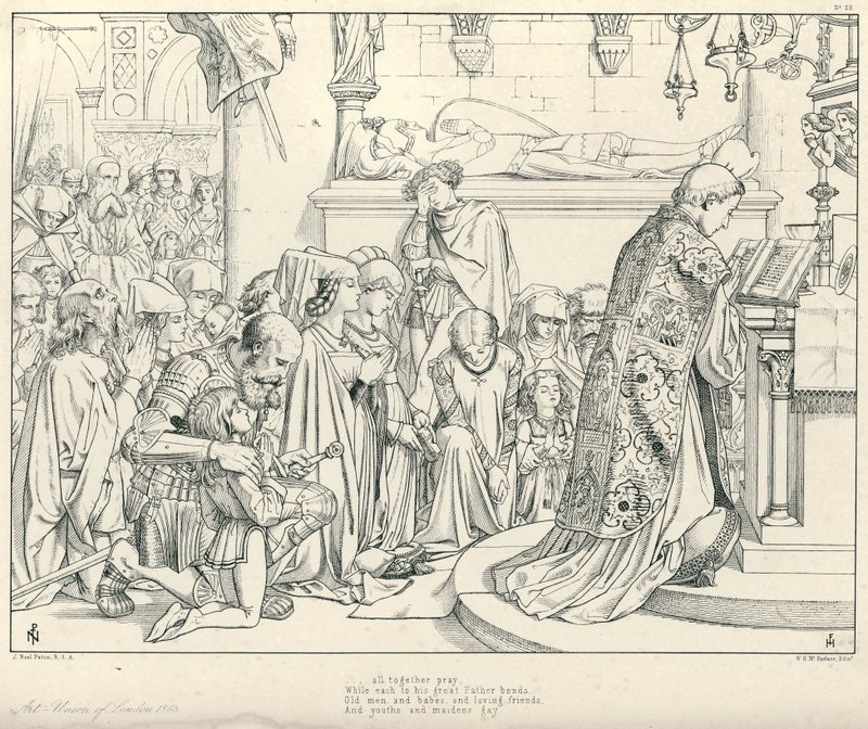 Ilustración para La balada del viejo marinero de Coleridge de Joseph Noel (after) Paton