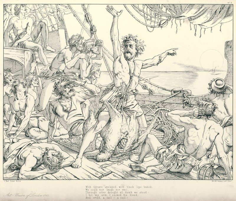 Ilustración para La Balada del Viejo Marinero de Coleridge de Joseph Noel (after) Paton