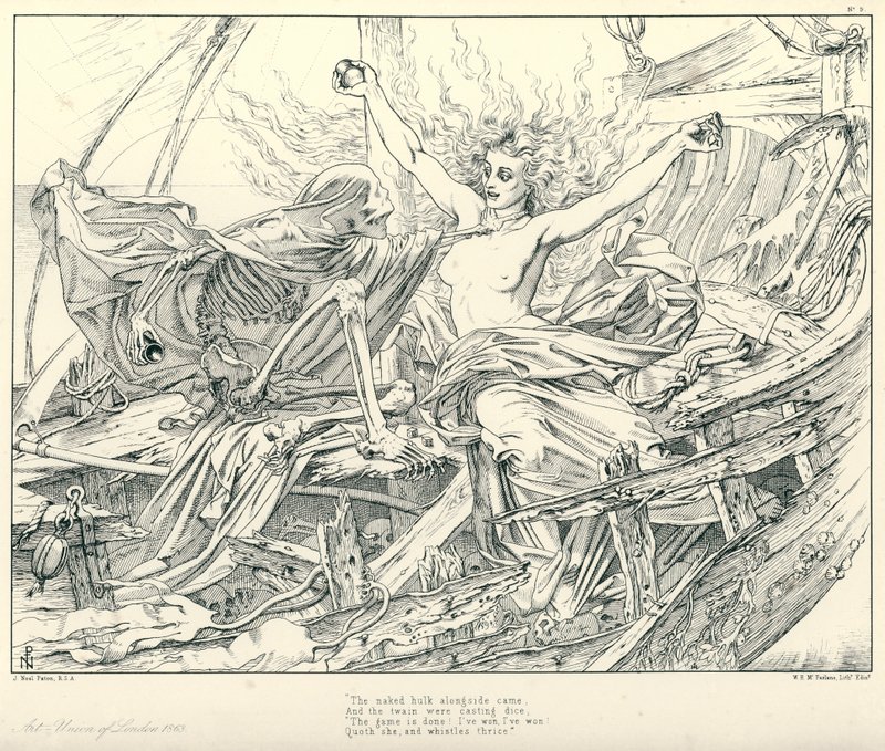 Ilustración para La Balada del Viejo Marinero de Coleridge de Joseph Noel (after) Paton